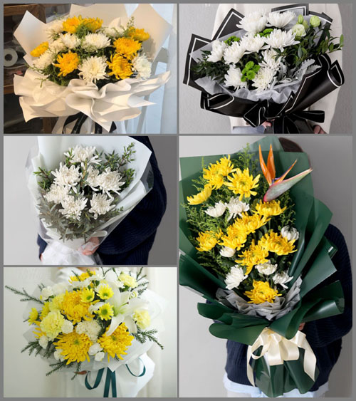 山东临沂兰陵县矿坑镇白事花束代送